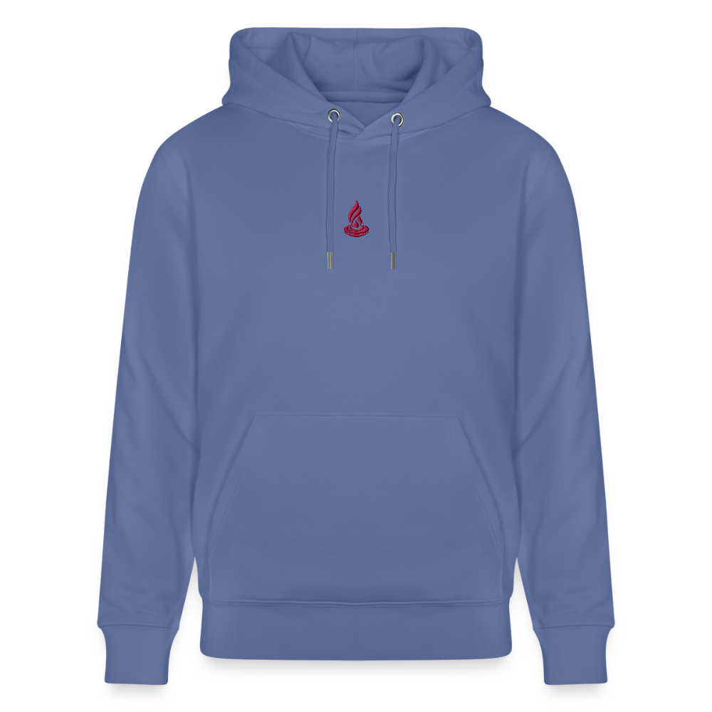 PINK FLAME - Unisex Organic Hoodie - Embroidery - bright blue