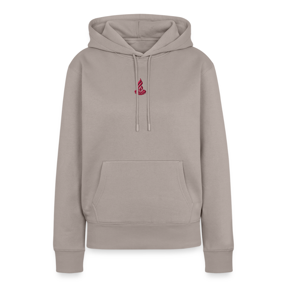 PINK FLAME - Women’s Premium Hoodie Thin - Embroidery - taupe
