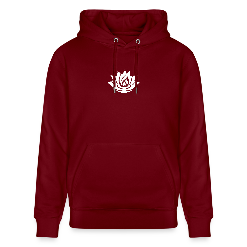 IN MY HOUSE - Unisex Organic Hoodie - Direct printing - burgundy