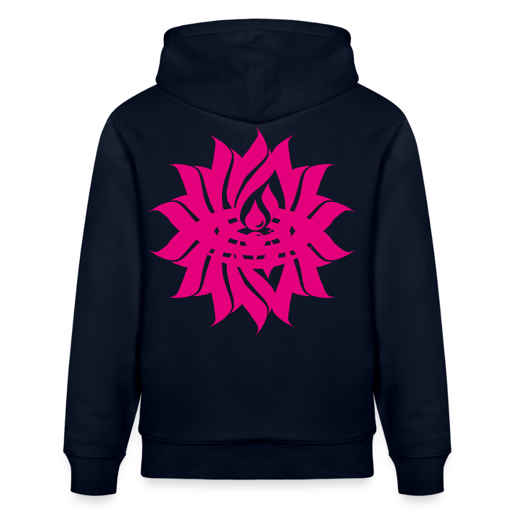 IN MY HOUSE - Unisex Organic Hoodie - Direct printing front and back - navy