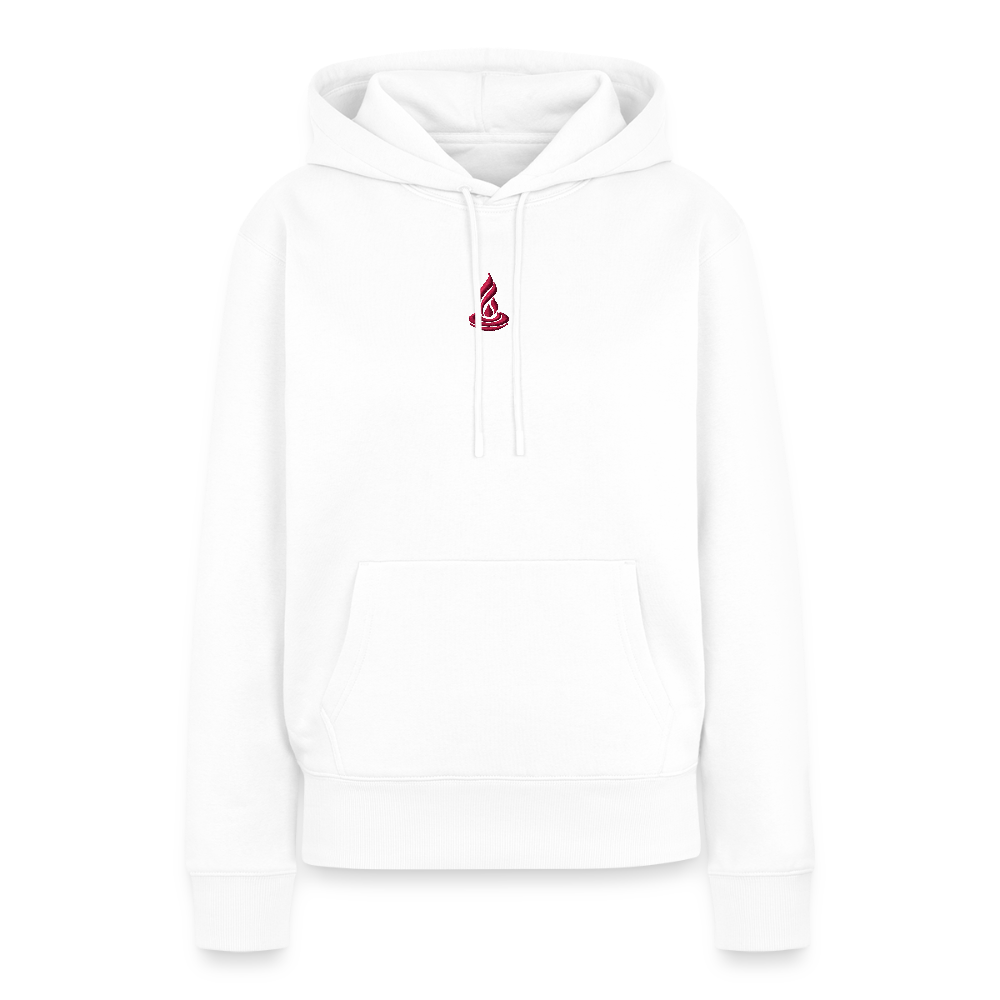 PINK FLAME - Women’s Premium Hoodie Thin - Embroidery - white