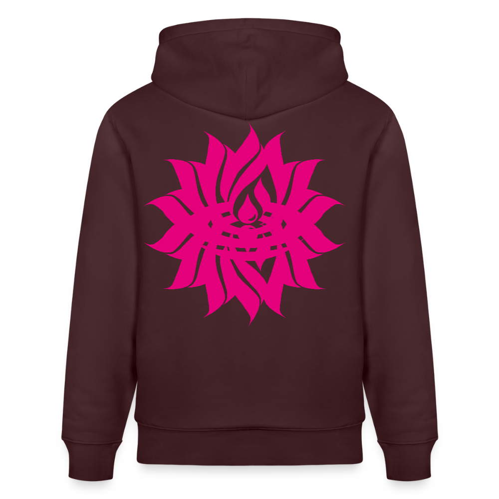 IN MY HOUSE - Unisex Organic Hoodie - Direct printing front and back - maroon