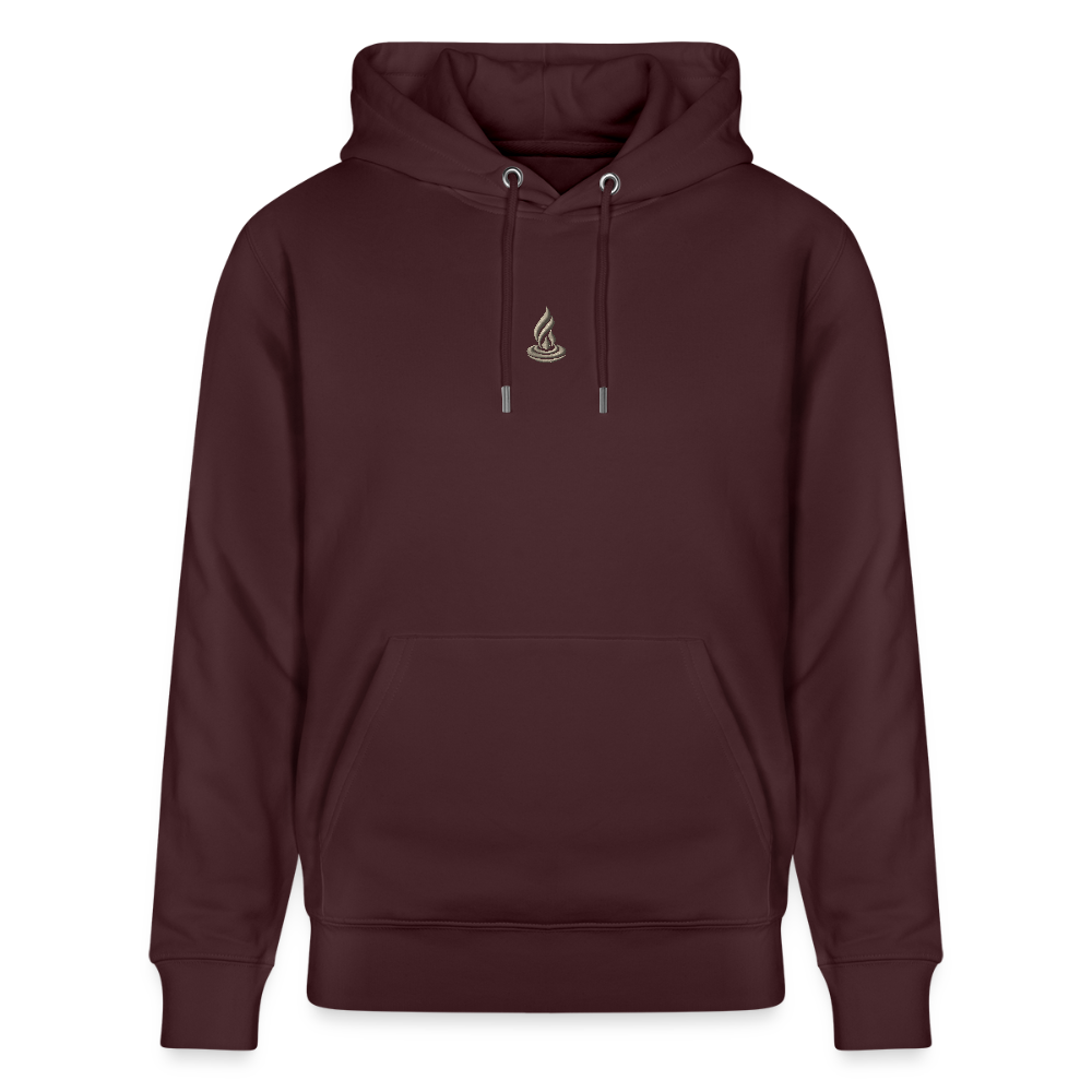 GOLDEN BEIGE FLAME - CRUISER Unisex Organic Hoodie - maroon