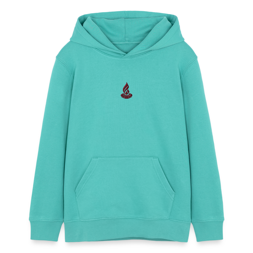 RED FLAME - Cruiser Teen Organic Hoodie - pool blue