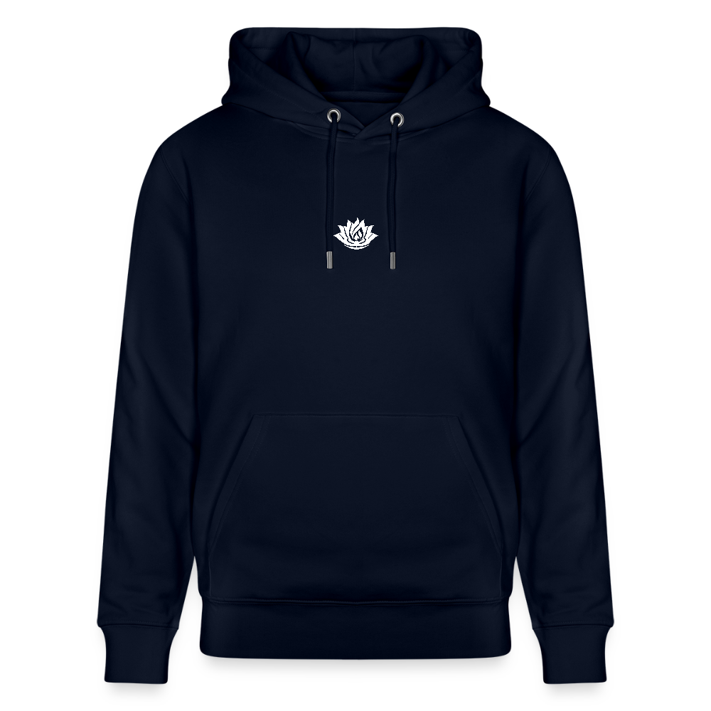 IN MY HOUSE - Unisex Organic Hoodie - Direct printing front and back - navy