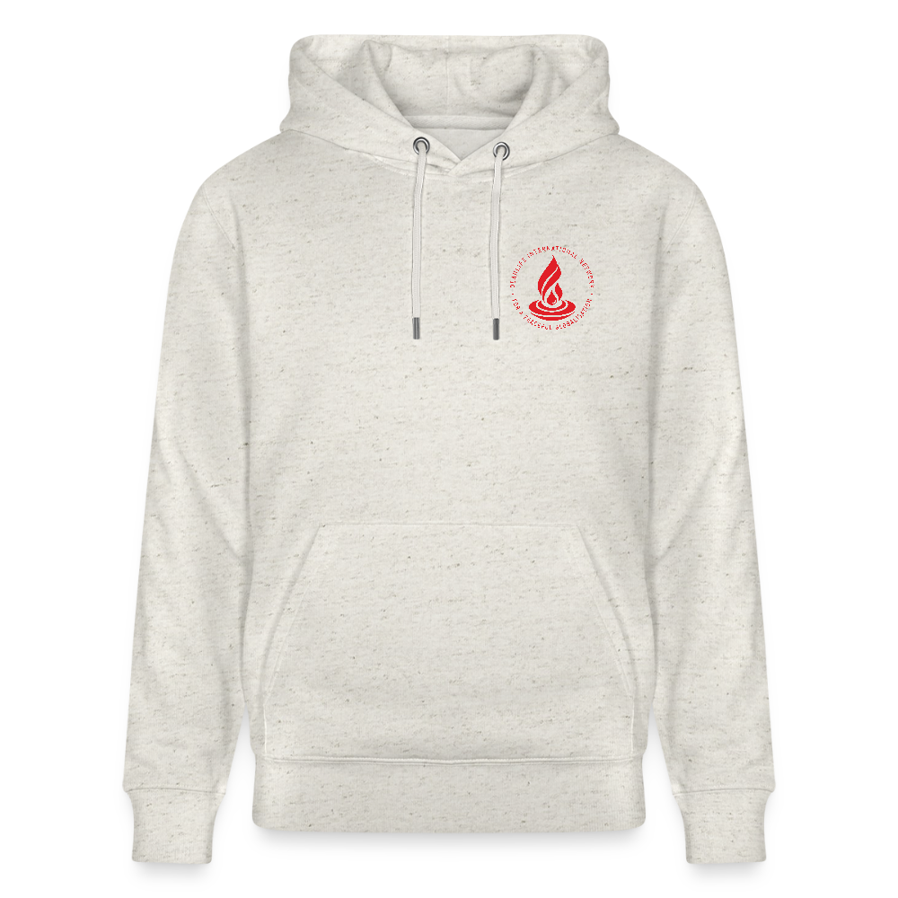 PART OF THE NETWORK - Unisex Organic Hoodie - Direct printing - heather oatmeal