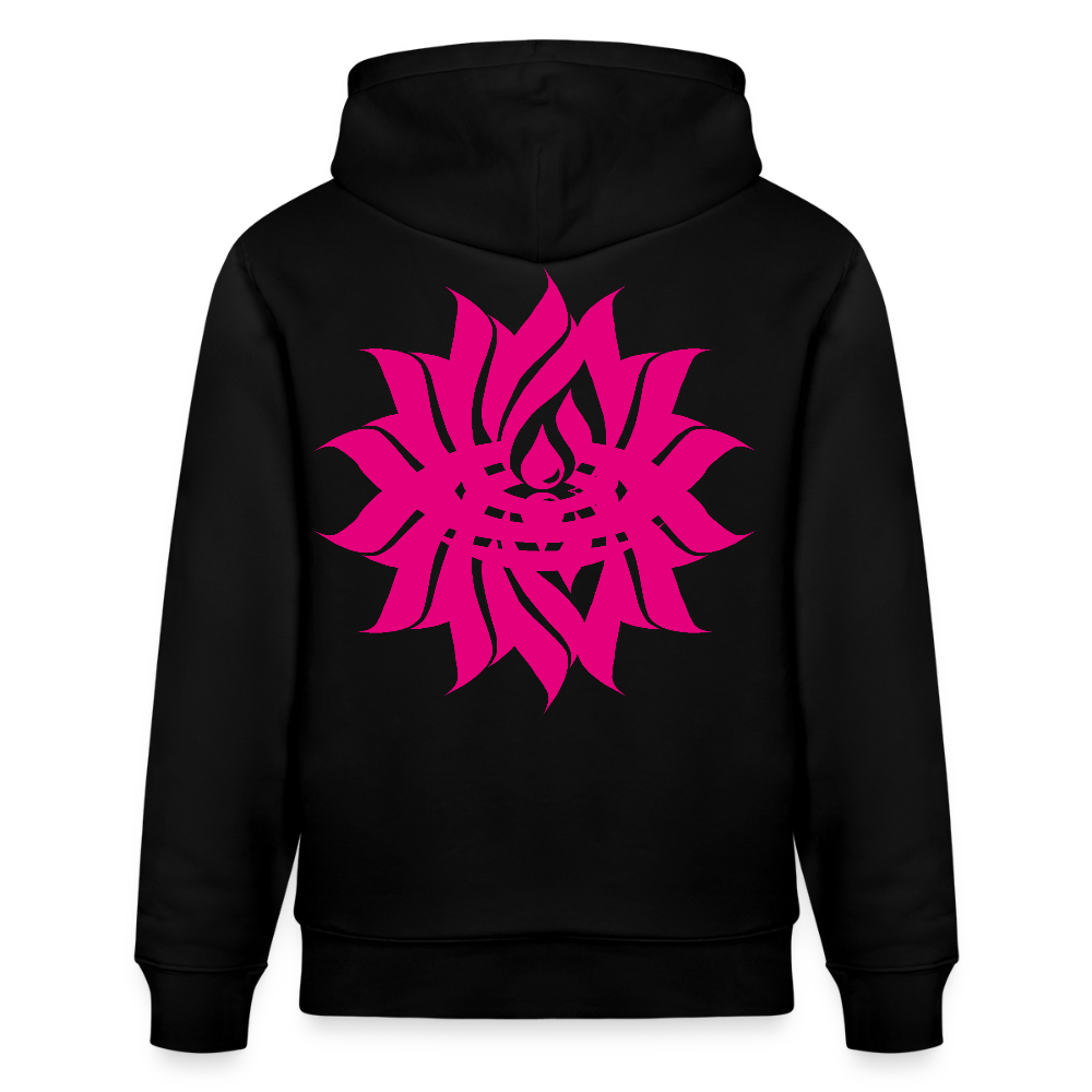IN MY HOUSE - Unisex Organic Hoodie - Direct printing front and back - black