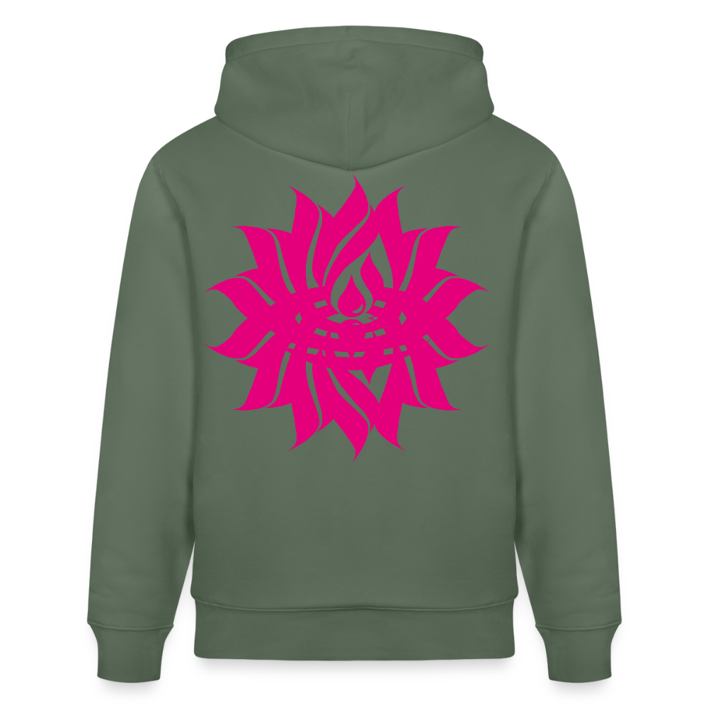 IN MY HOUSE - Unisex Organic Hoodie - Direct printing front and back - cypress green