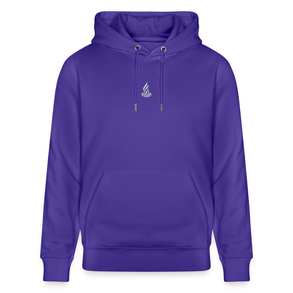 WHITE FLAME - CRUISER Unisex Organic Hoodie - purple love 