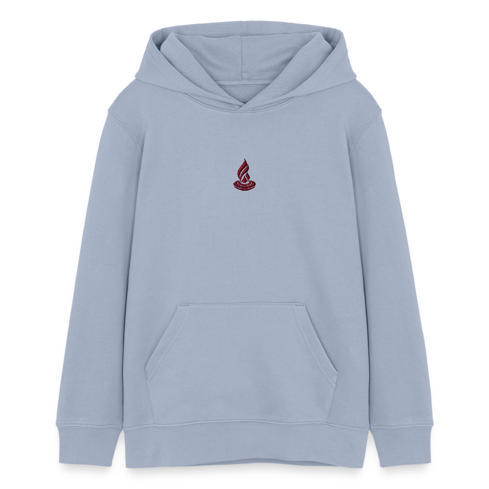 RED FLAME - TEEN - Organic Hoodie - Embroidery - lavender-violet