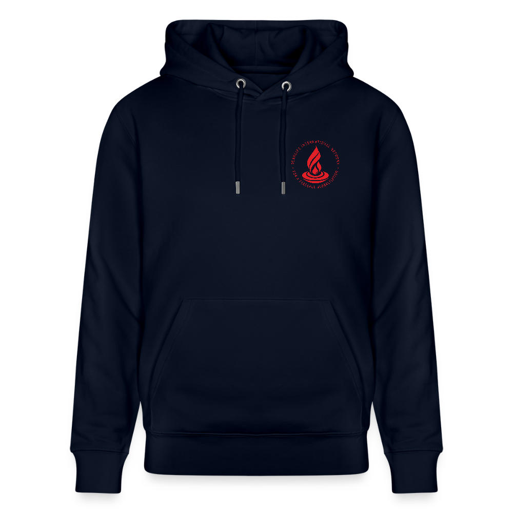 PART OF THE NETWORK - Unisex Organic Hoodie - Direct printing - navy