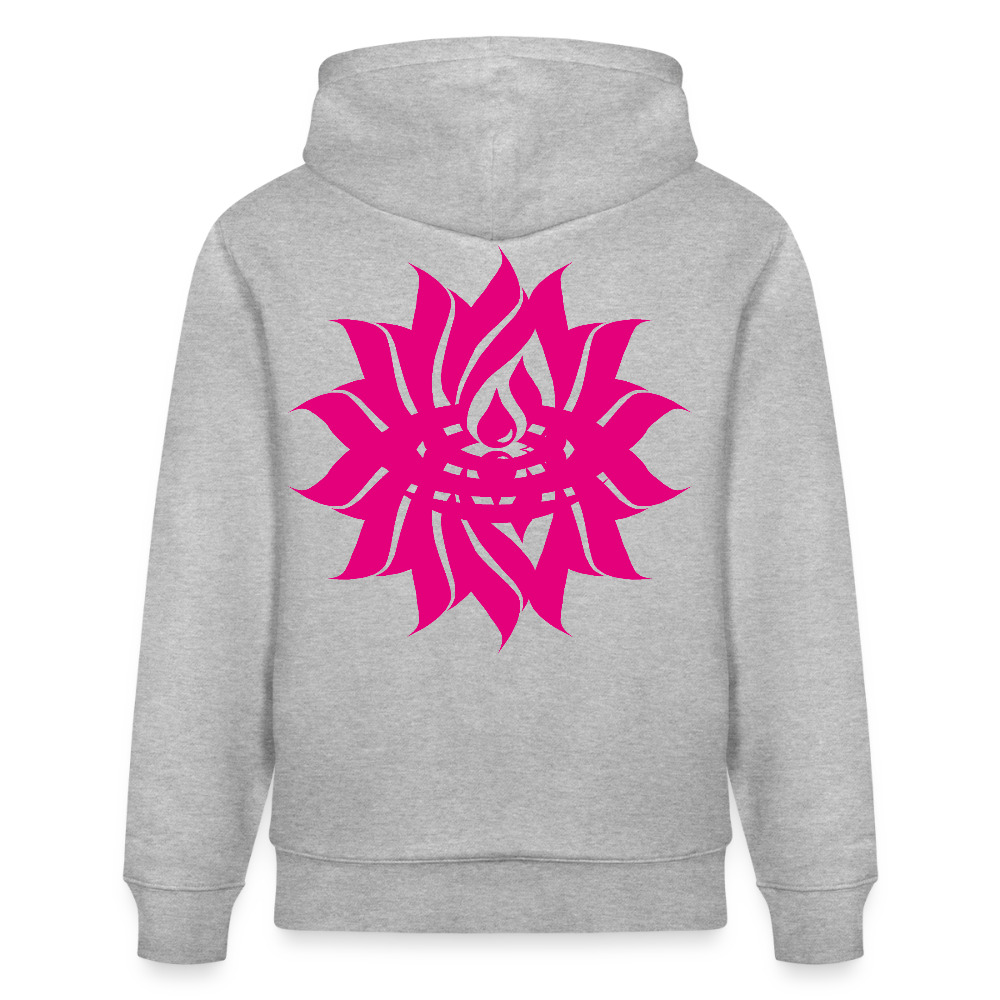 IN MY HOUSE - Unisex Organic Hoodie - Direct printing front and back - heather grey