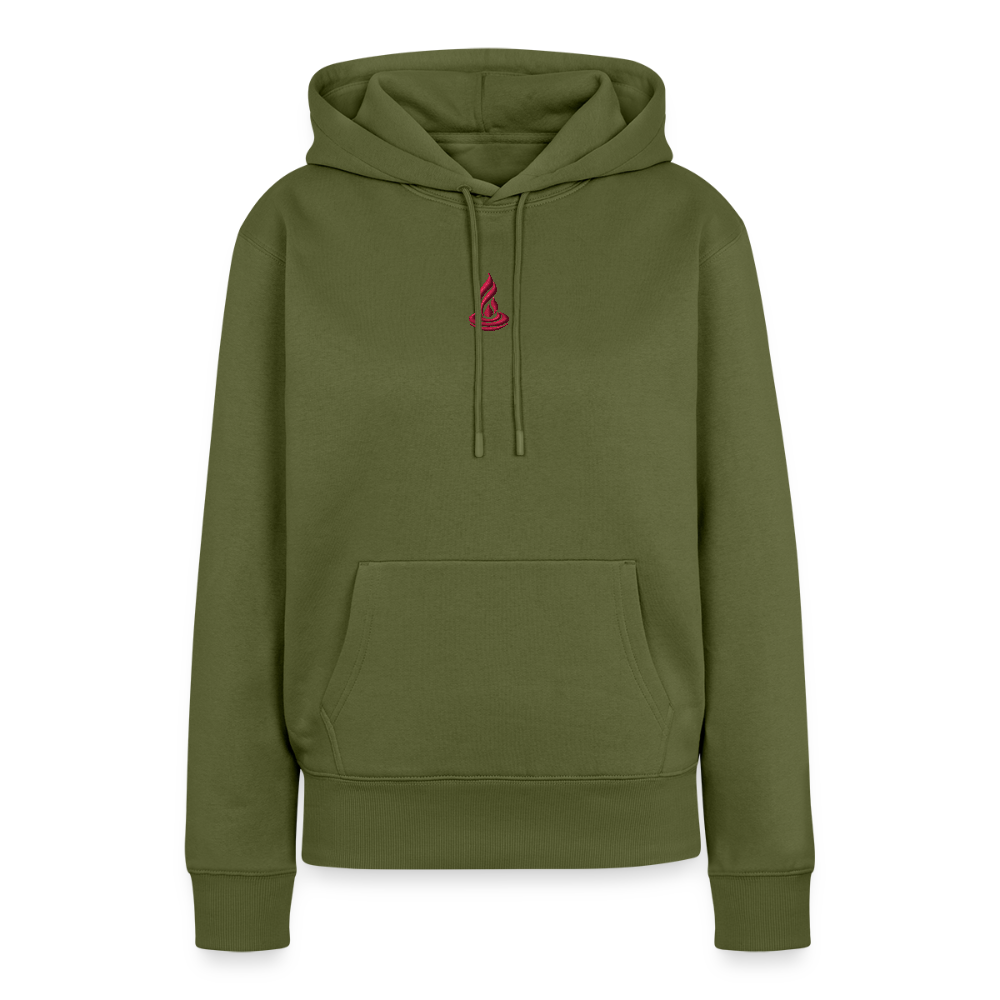 PINK FLAME - Women’s Premium Hoodie Thin - Embroidery - khaki