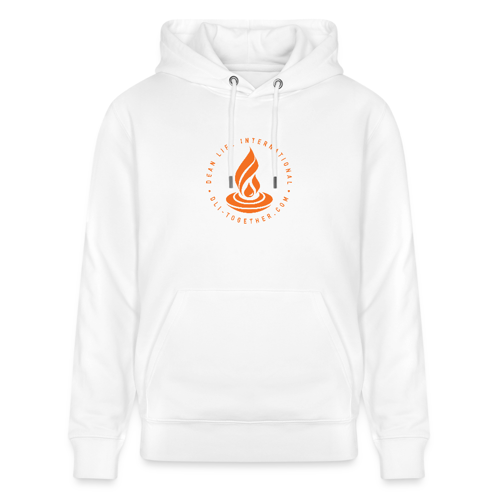DLI HAPPINESS - Unisex Organic Hoodie - Direct printing front and back - white