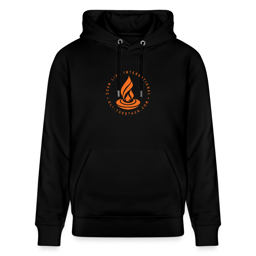 DLI HAPPINESS - Unisex Organic Hoodie - Direct printing front and back - black
