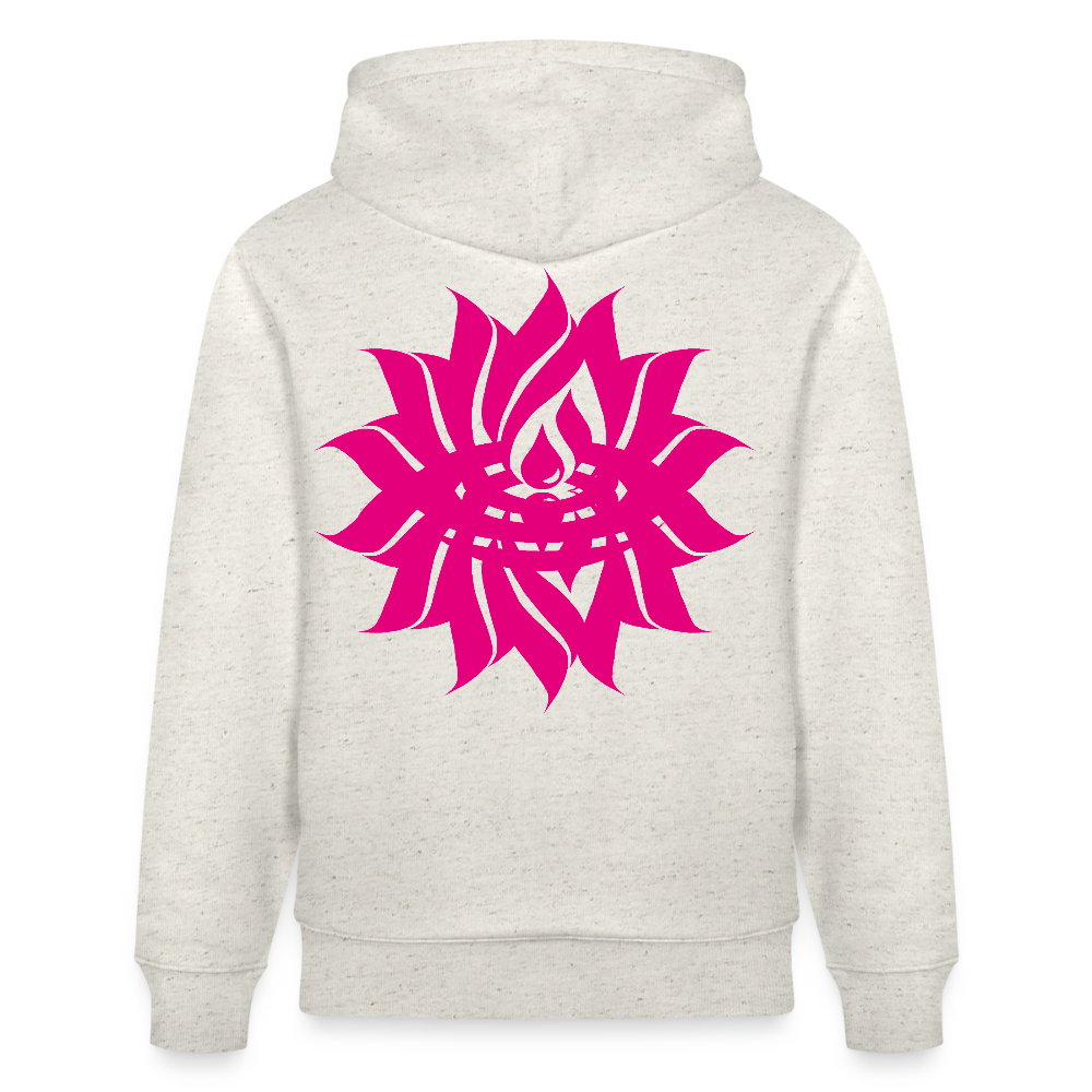 IN MY HOUSE - Unisex Organic Hoodie - Direct printing front and back - heather oatmeal