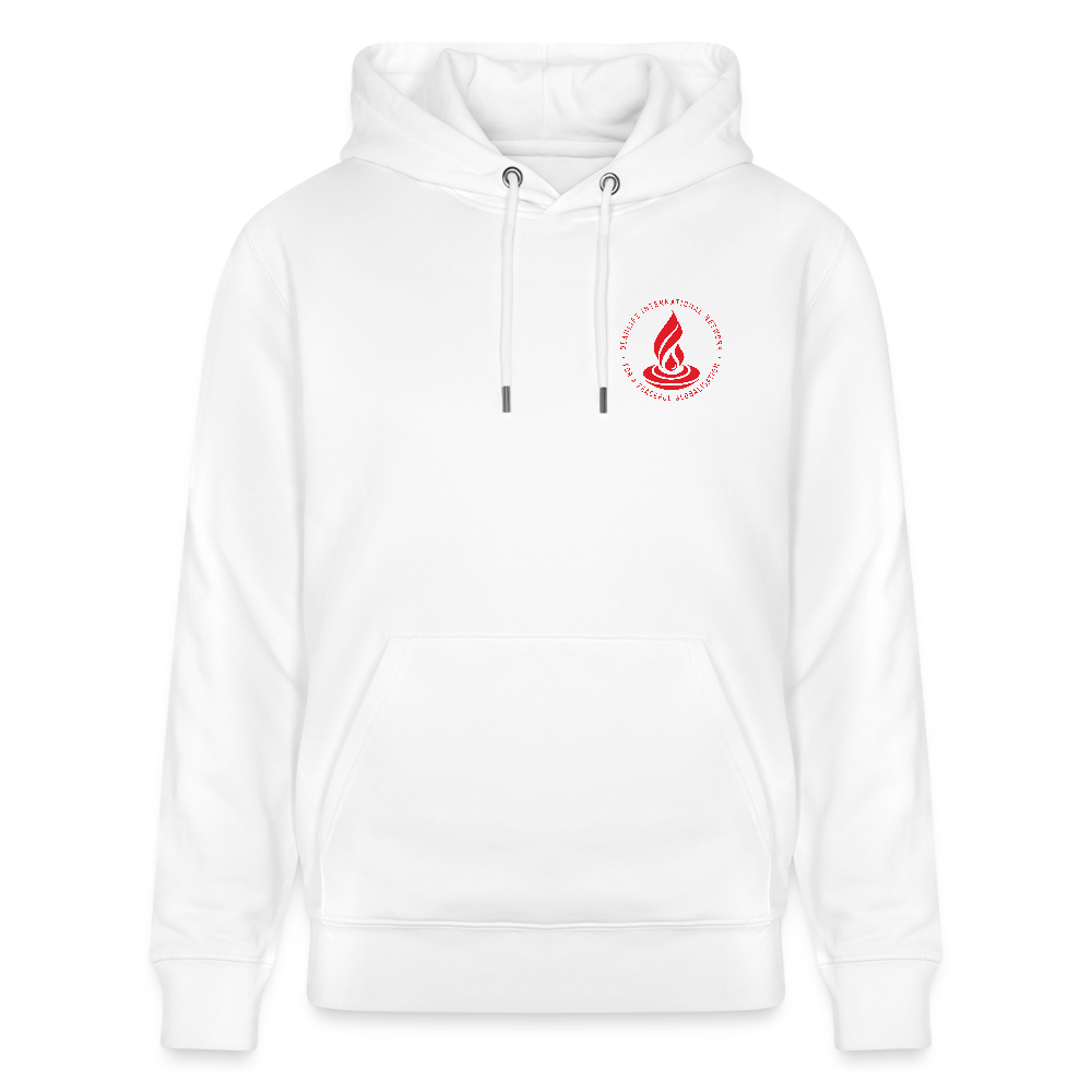PART OF THE NETWORK - Unisex Organic Hoodie - Direct printing - white