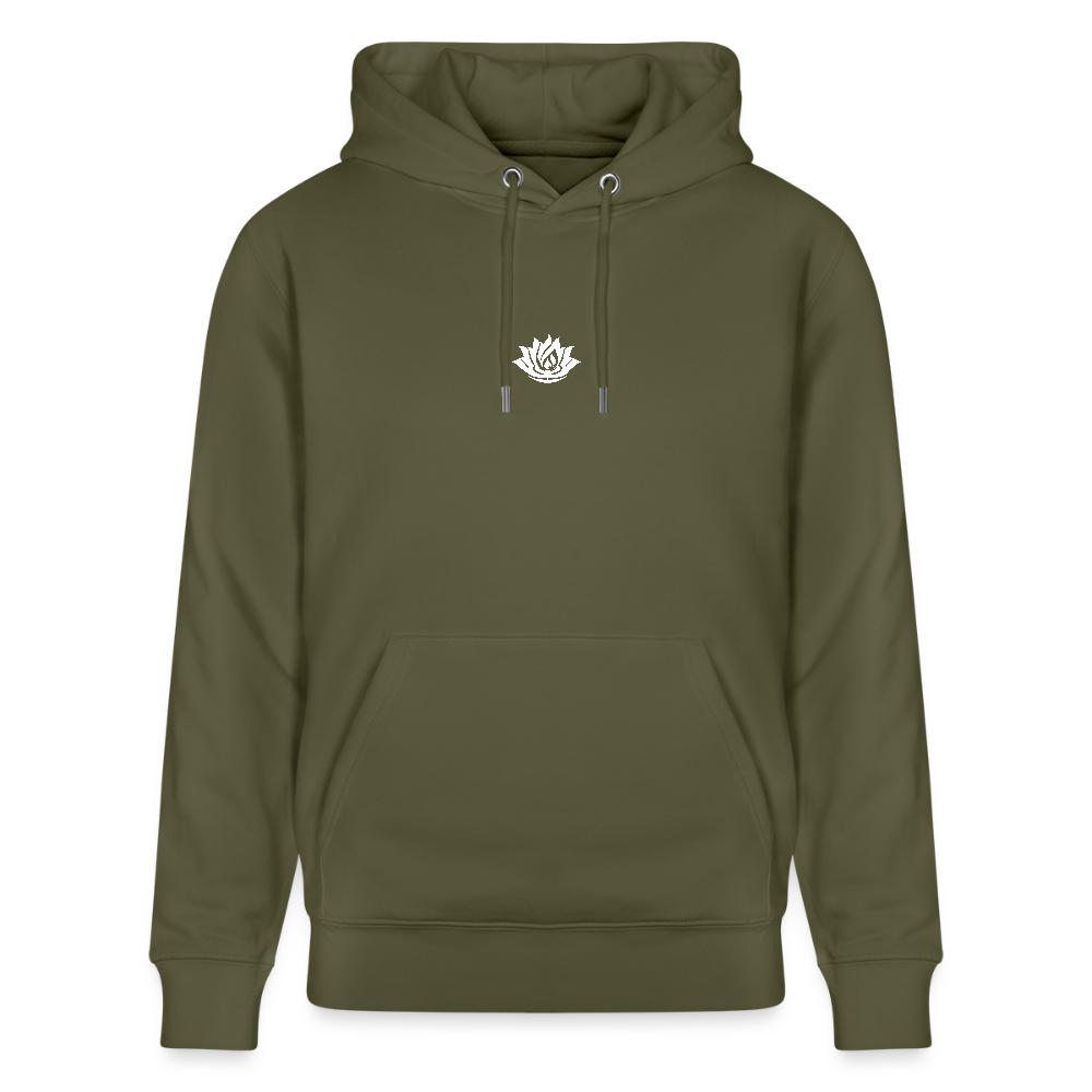 IN MY HOUSE - Unisex Organic Hoodie - Direct printing front and back - khaki green