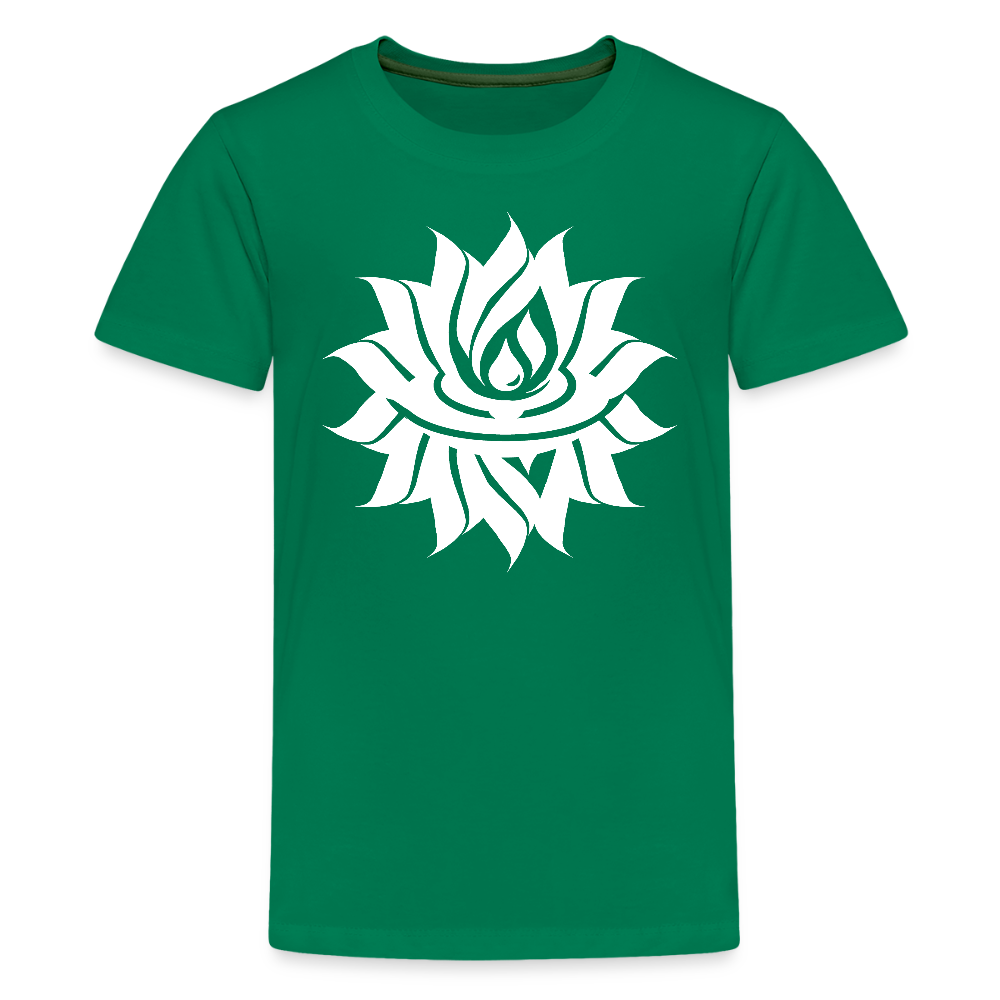 BLOSSOM WHITE - Teenager Premium T-Shirt - Direct printing - kelly green