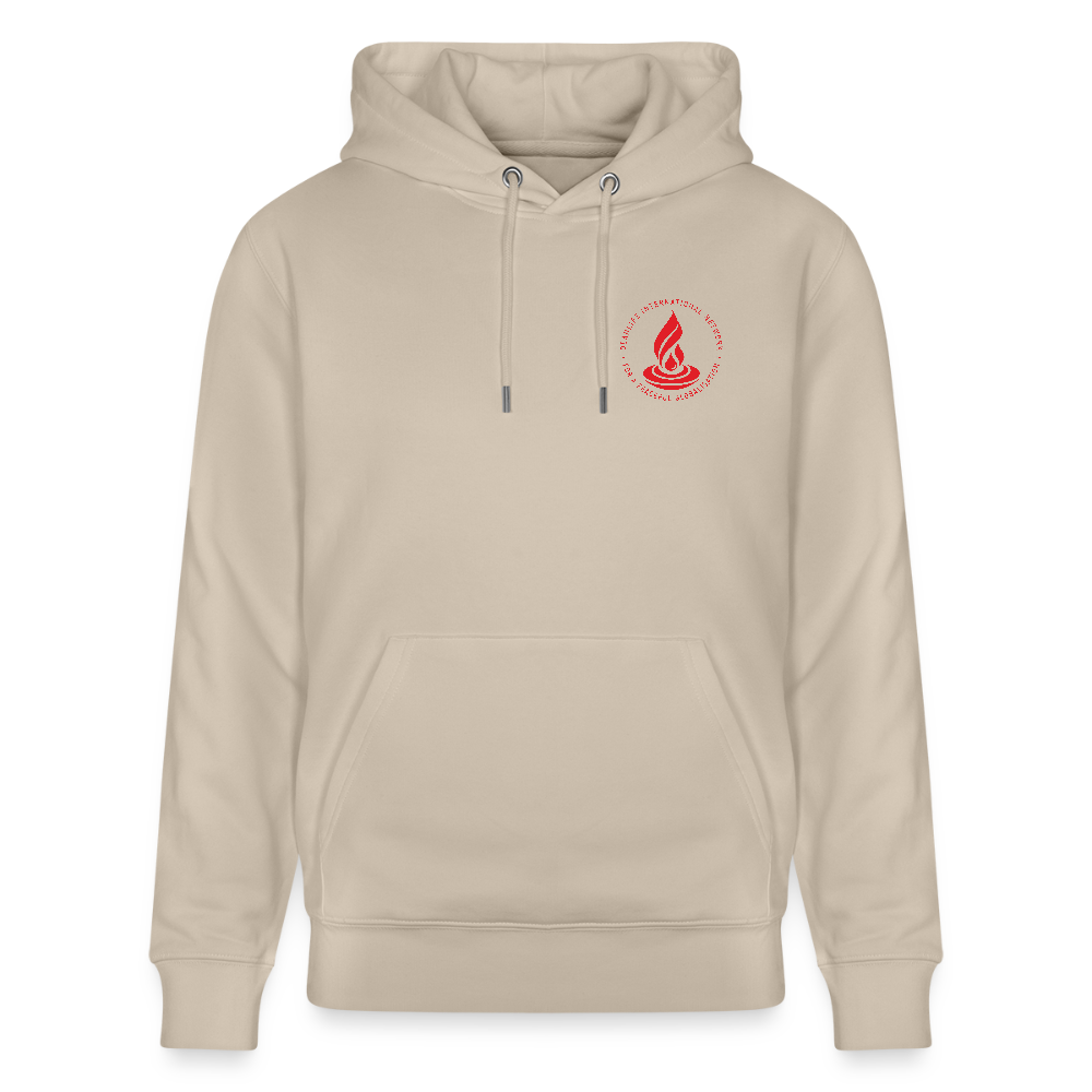 PART OF THE NETWORK - Unisex Organic Hoodie - Direct printing - beige