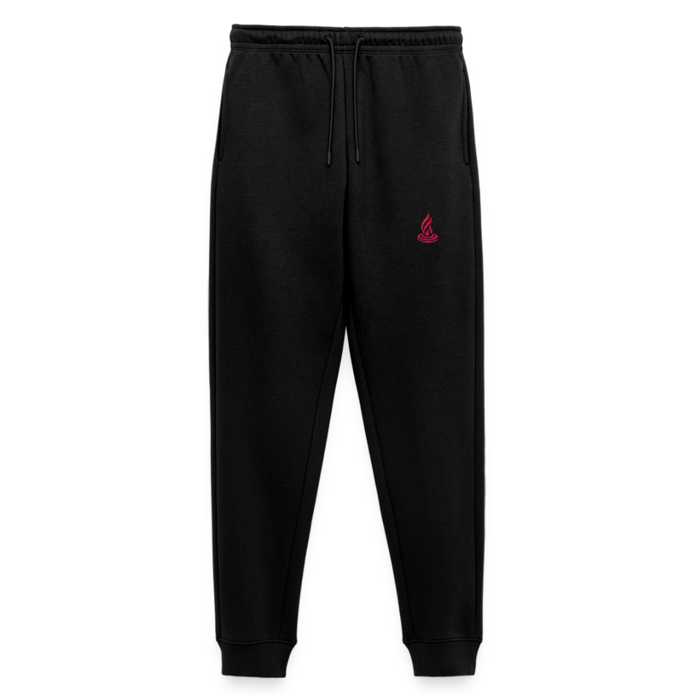 PINK FLAME - Women's Premium Organic Joggers - black